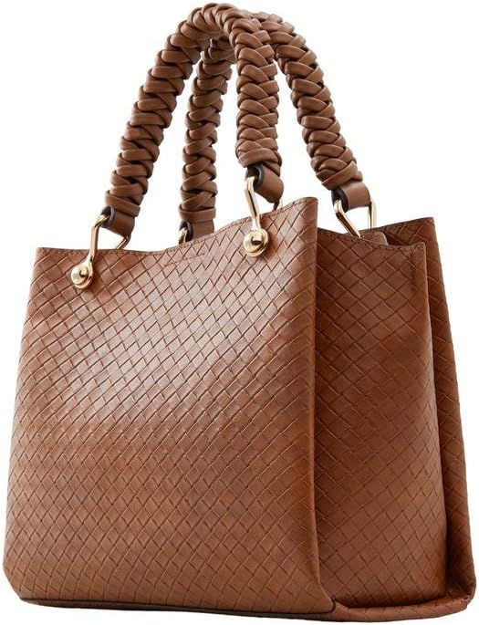 Neutral leather tote bag for work and everyday use — view 2