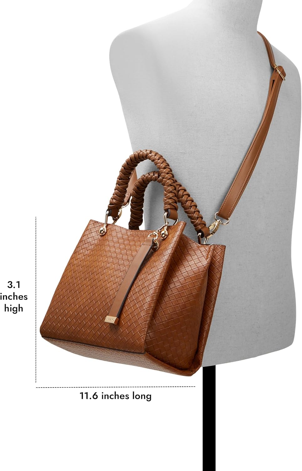 Neutral leather tote bag for work and everyday use — view 4