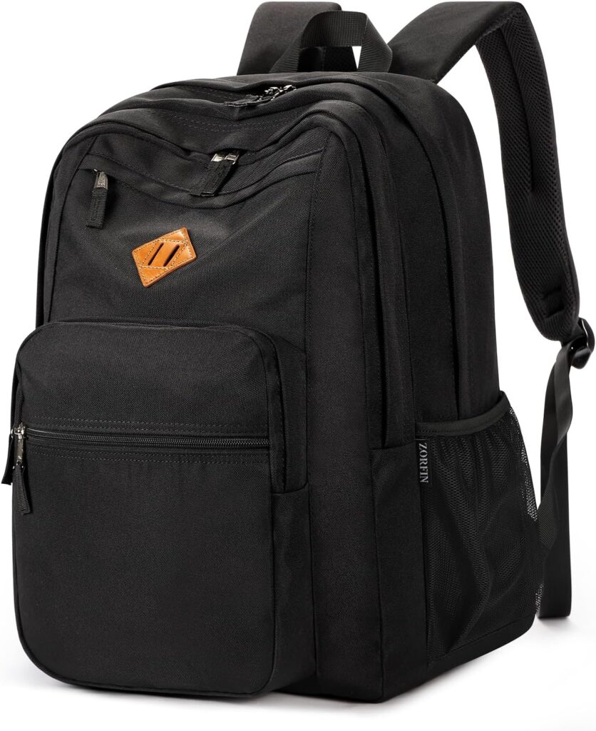 Water Resistant Black Backpack for College & Travel 2026