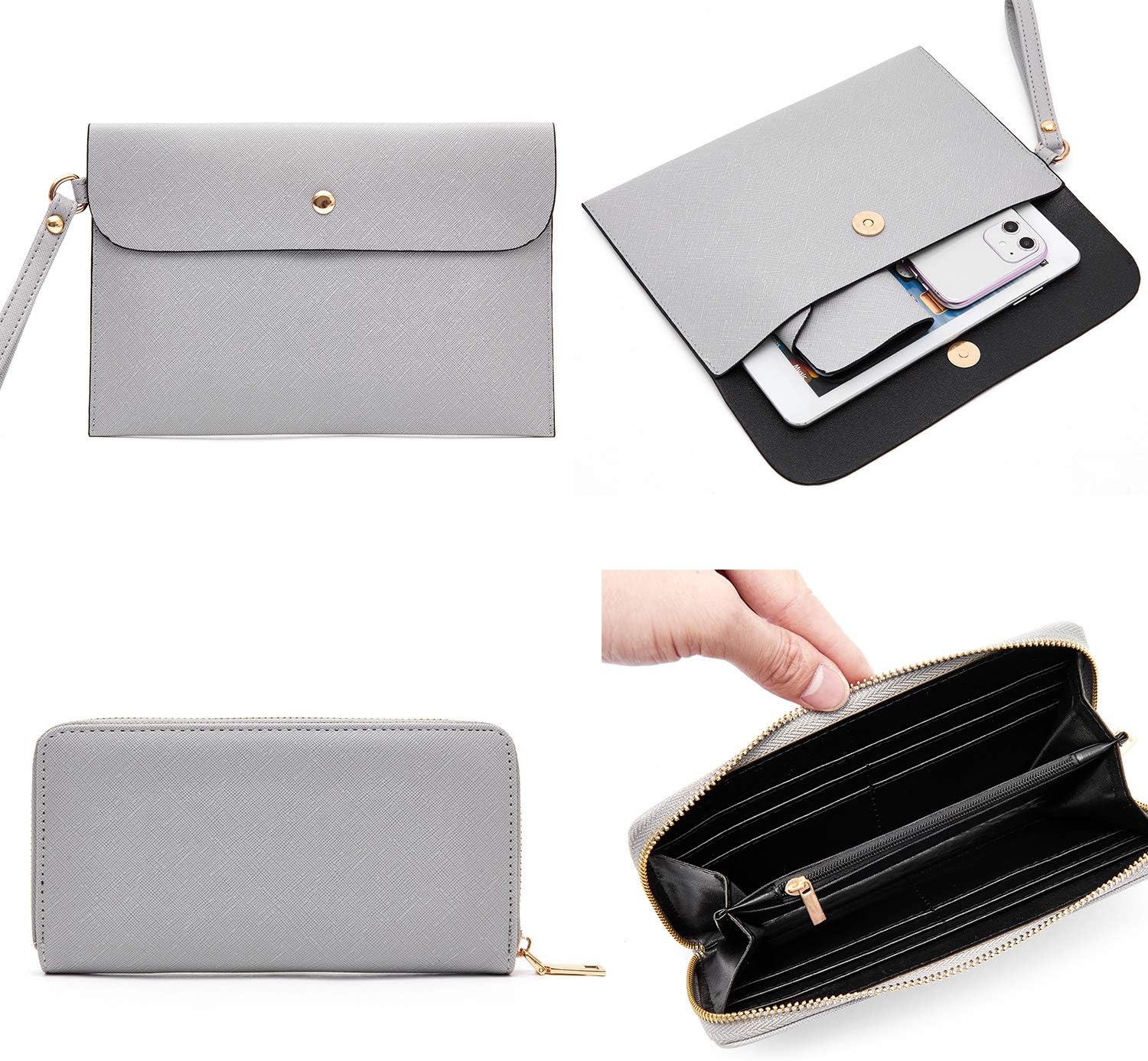 Vegan leather satchel tote bag in neutral color with top handle — view 5