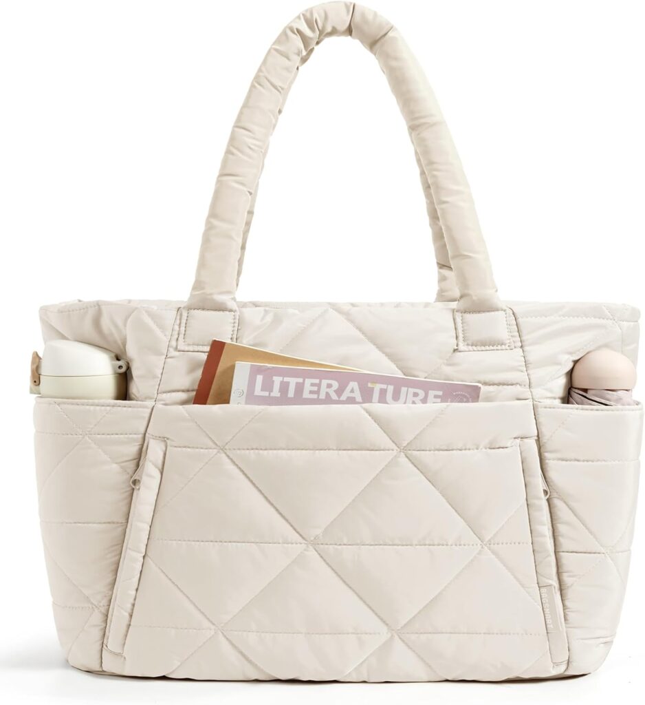 BAGSMART Quilted Puffer Tote Bag for Work 2026
