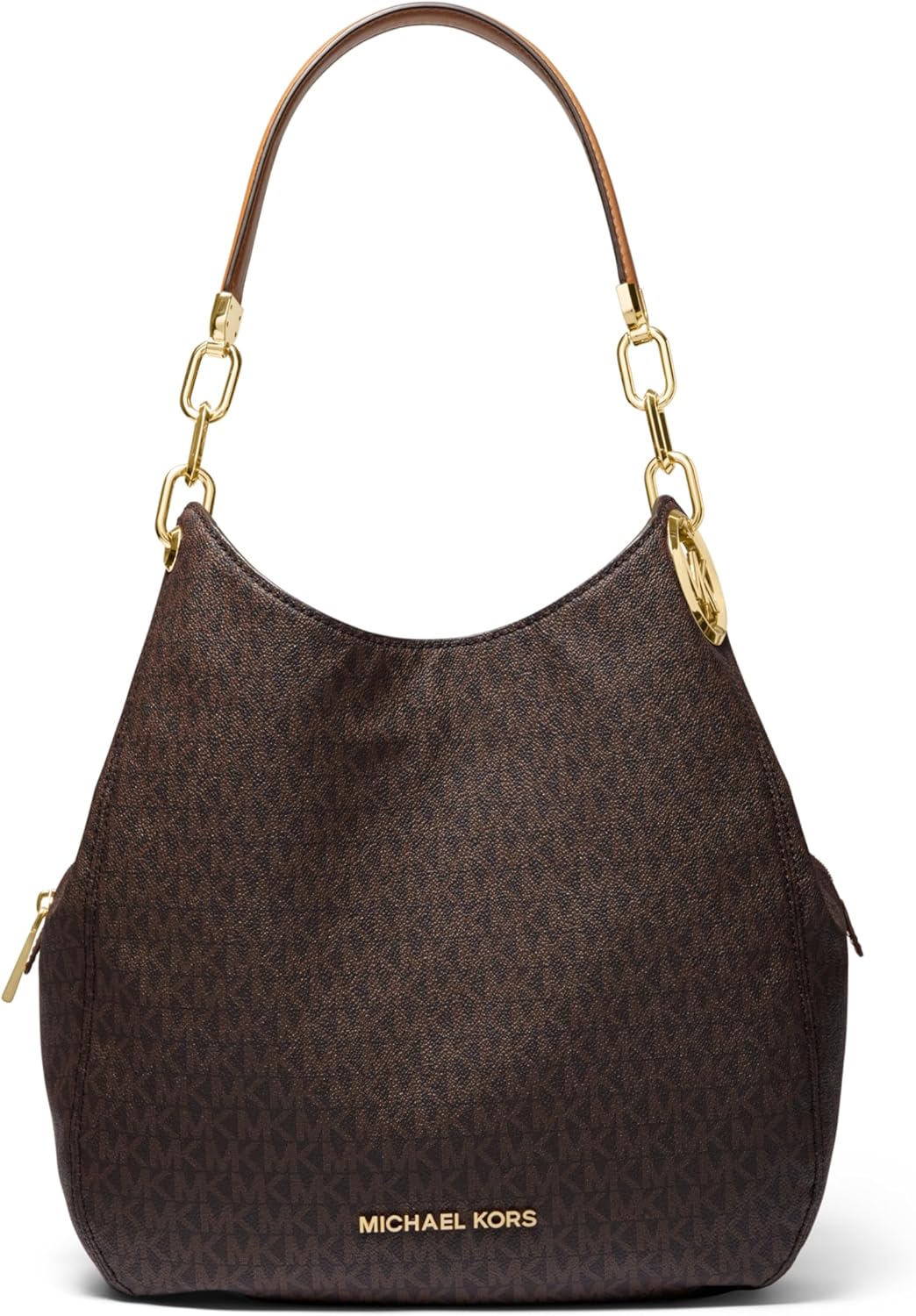 Michael Kors Lillie Large Chain Shoulder Bag in {color} leather — view 2