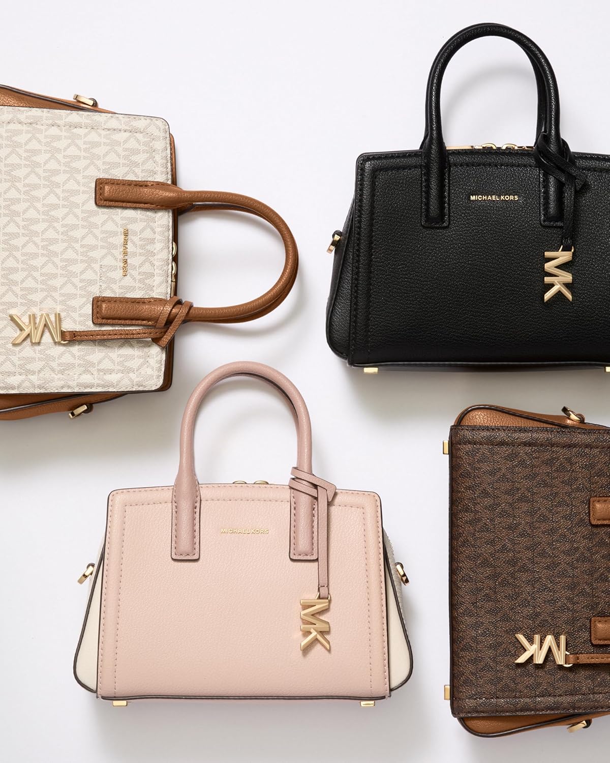 Michael Kors Laila extra small leather crossbody bag in {color} — view 2
