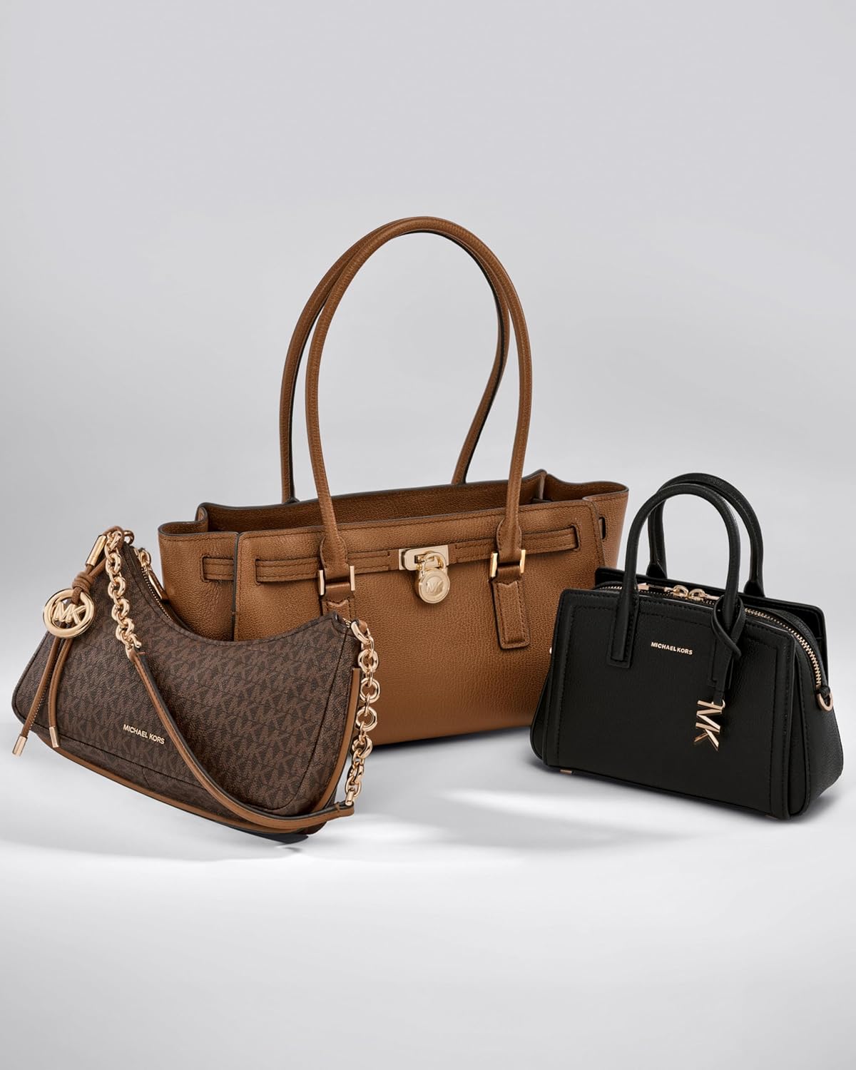 Michael Kors Laila extra small leather crossbody bag in {color} — view 4