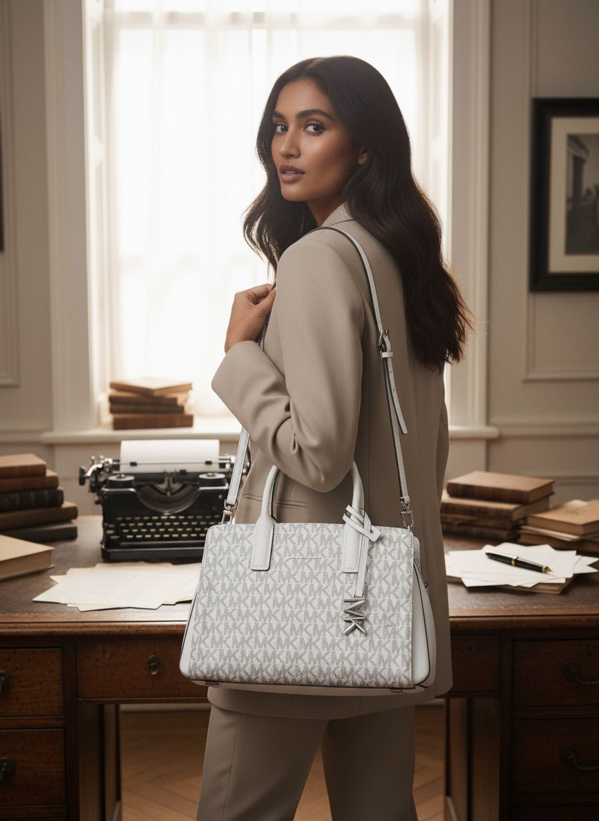 Michael Kors Laila extra small leather crossbody bag in {color} — view 2