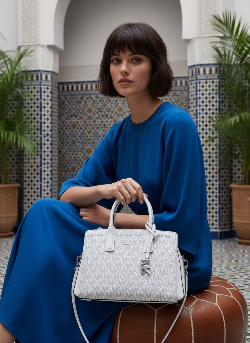 Michael Kors Laila extra small leather crossbody bag in {color} — view 4
