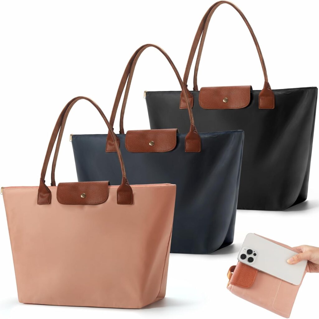 Nylon Tote Bag with Zipper & Compartments 2026