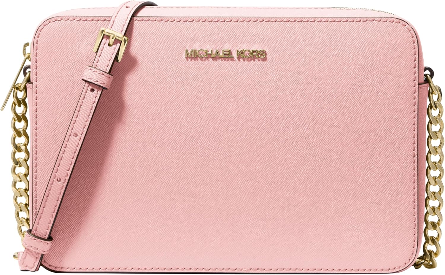 Michael Kors Jet Set Large Crossbody Bag in neutral leather — view 4