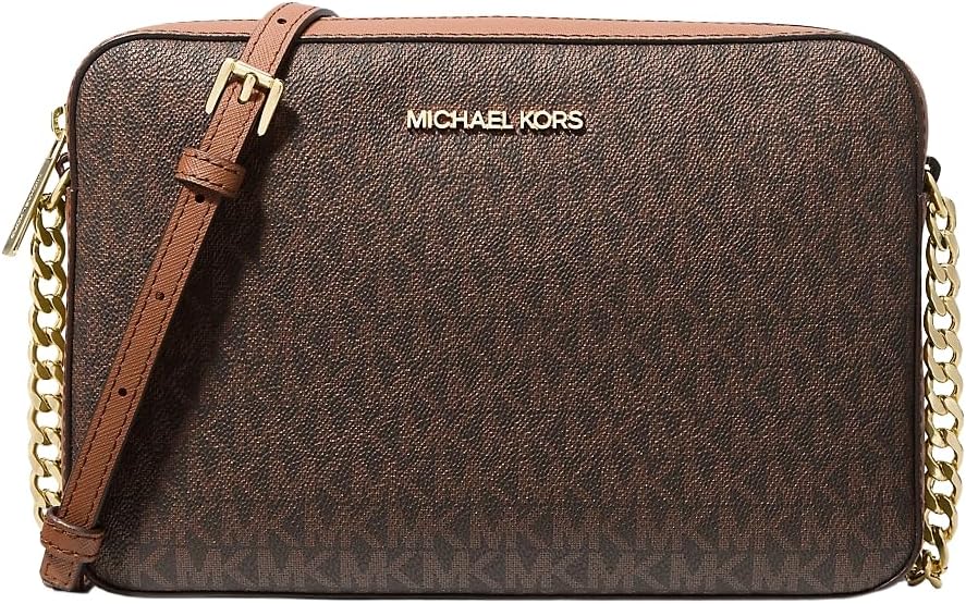 Michael Kors Jet Set Large Crossbody Bag in neutral leather — view 3