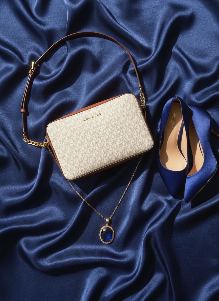 Michael Kors Jet Set Large Crossbody Bag in neutral leather — view 7a