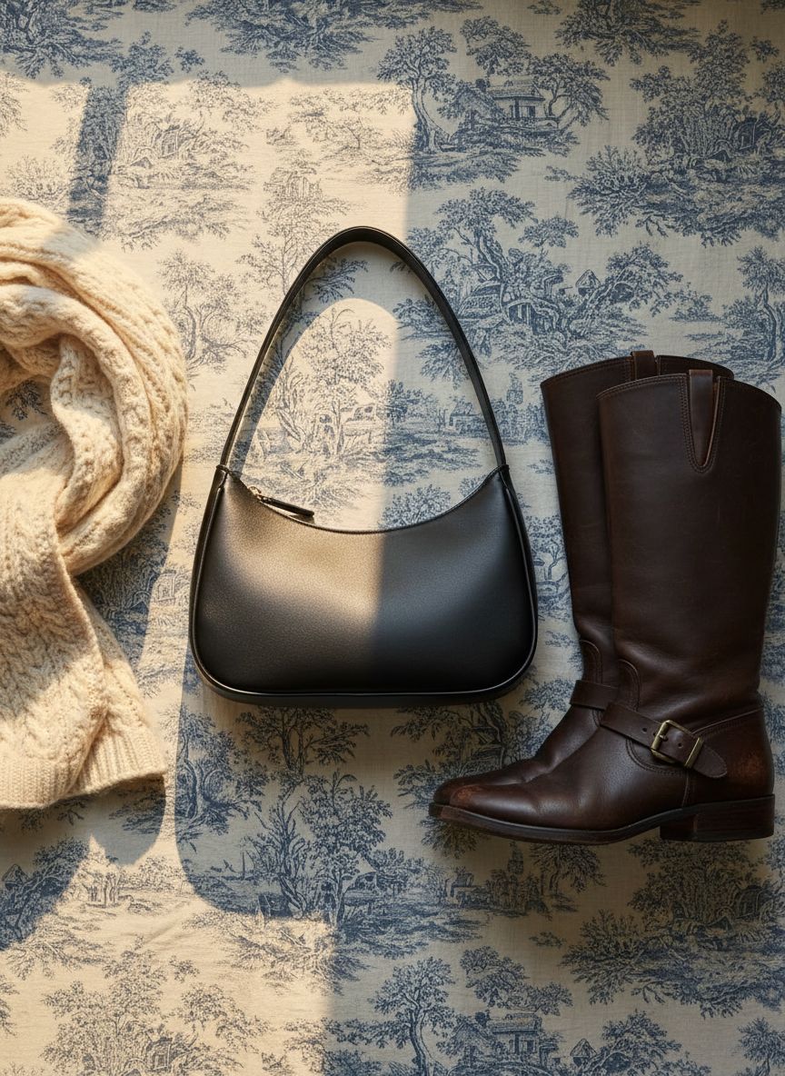 Vegan leather hobo shoulder bag in {color} with zipper closure — view 6