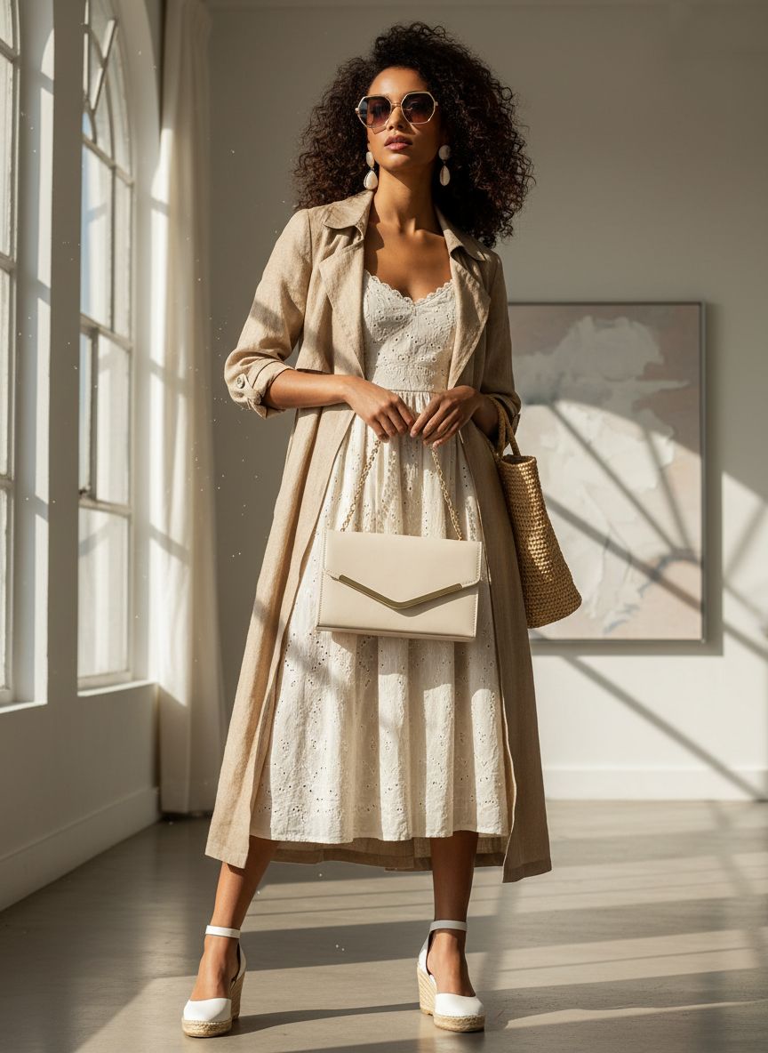 Vegan leather envelope clutch purse with detachable chain strap in neutral tone — view 5b