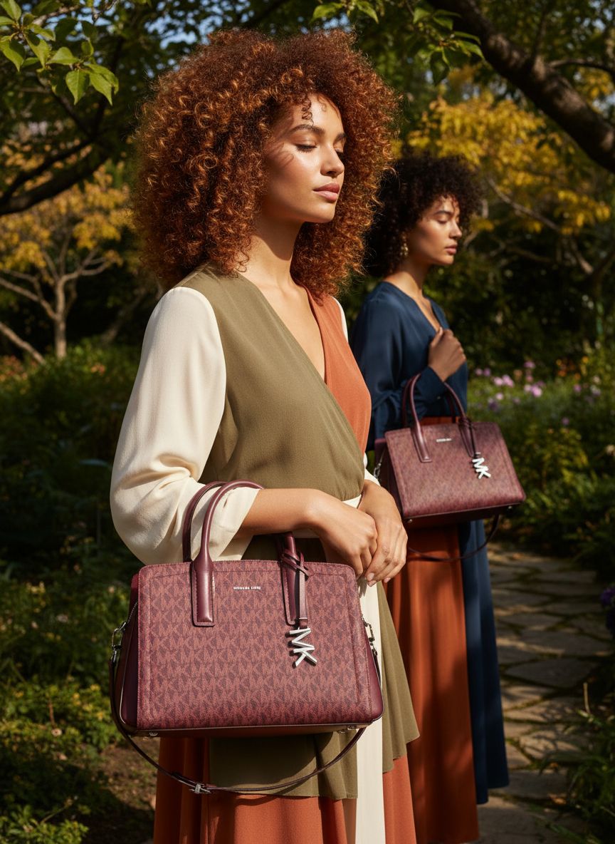 Leather satchel shoulder bag in neutral tone — view 6