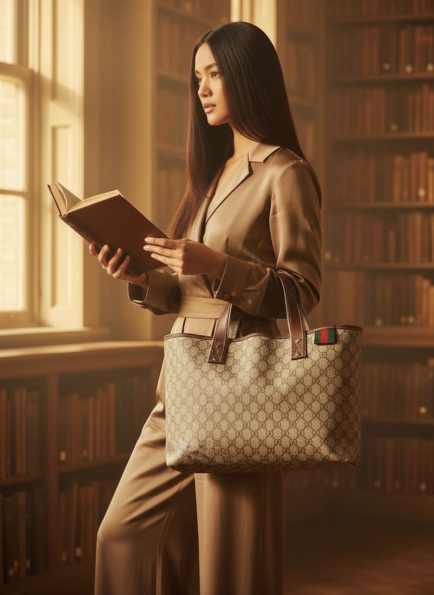 Neutral canvas tote bag for everyday use — view 7a