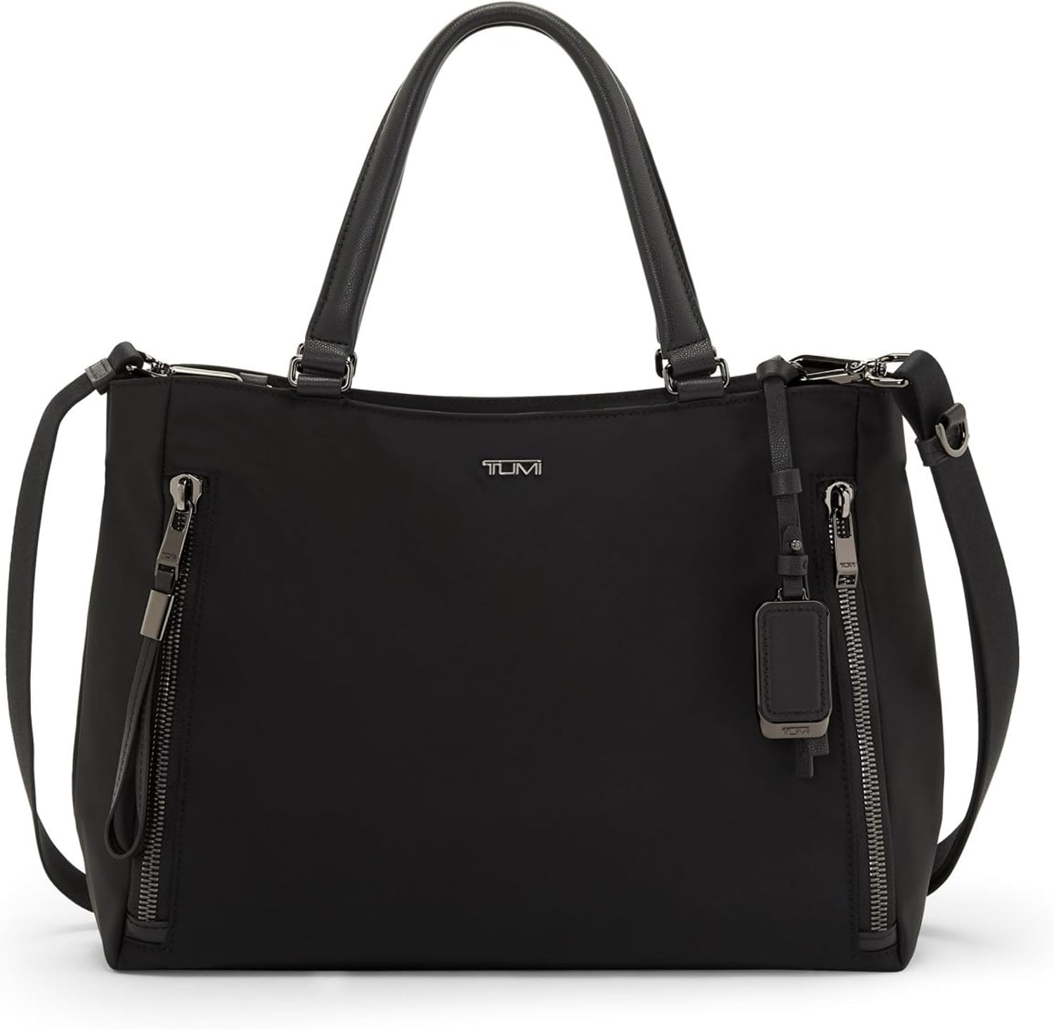 Lightweight nylon tote bag in neutral color, minimalist design for work and travel — view 5
