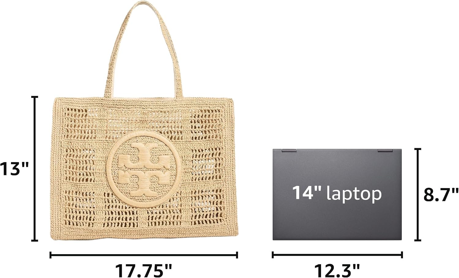 Crocheted cotton large tote bag in neutral color, boho style — view 3