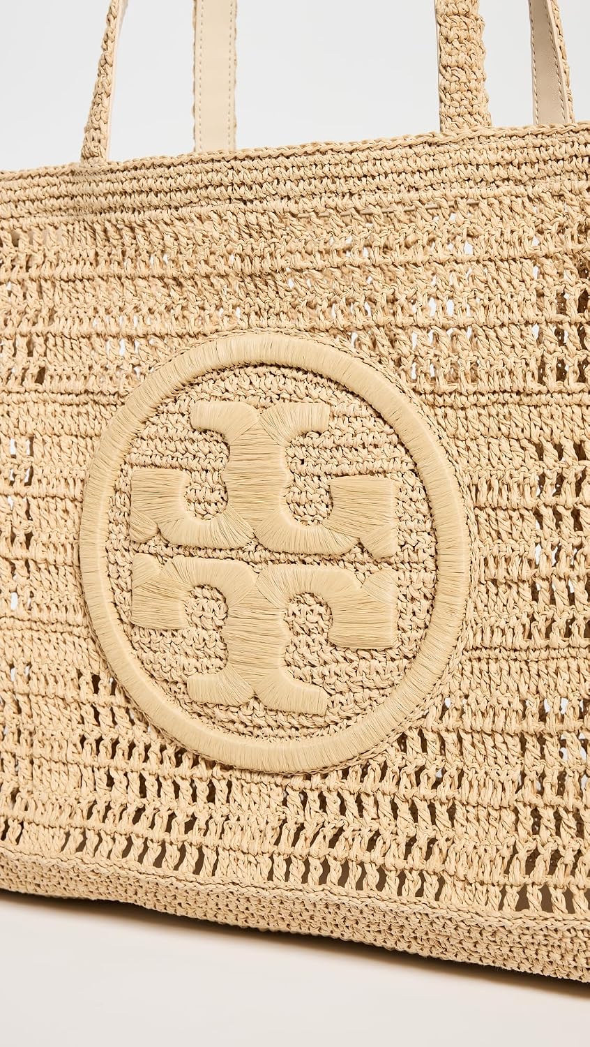Crocheted cotton large tote bag in neutral color, boho style — view 5