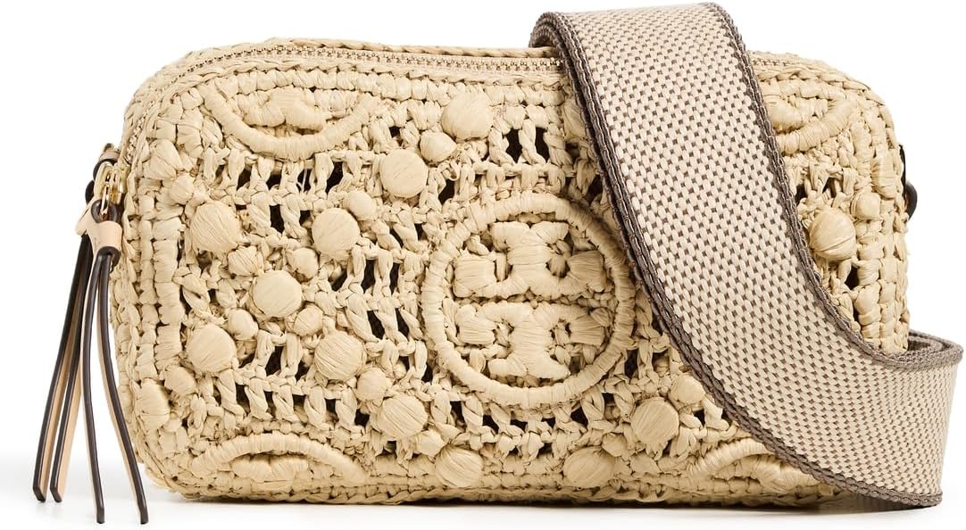 Leather mini crossbody bag in neutral, front view — front