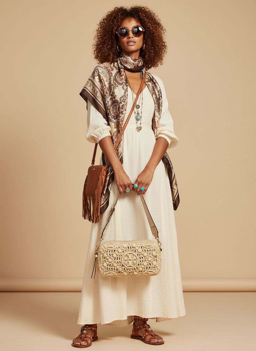 Leather mini crossbody bag in neutral, front view — view 6