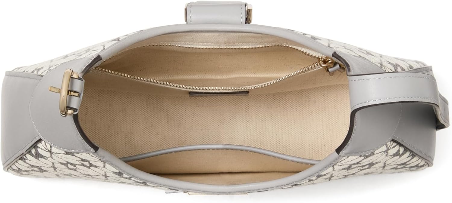Classic leather shoulder bag in neutral tone, compact underarm style — view 5