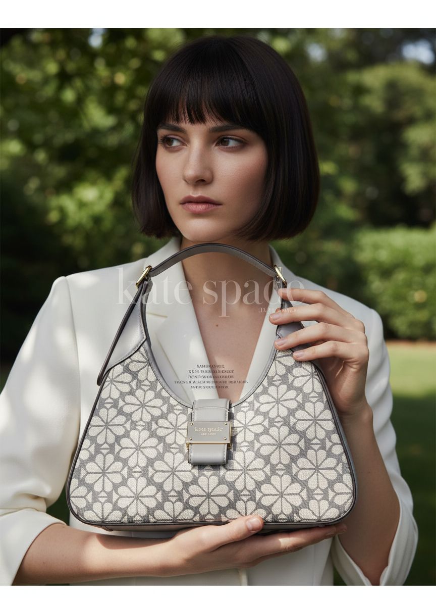 Classic leather shoulder bag in neutral tone, compact underarm style — view 3b