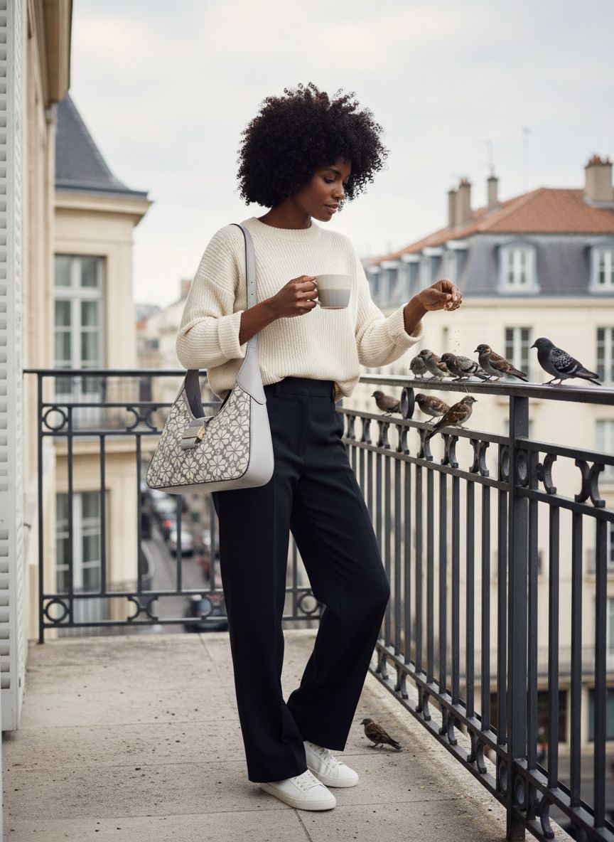 Classic leather shoulder bag in neutral tone, compact underarm style — view 4