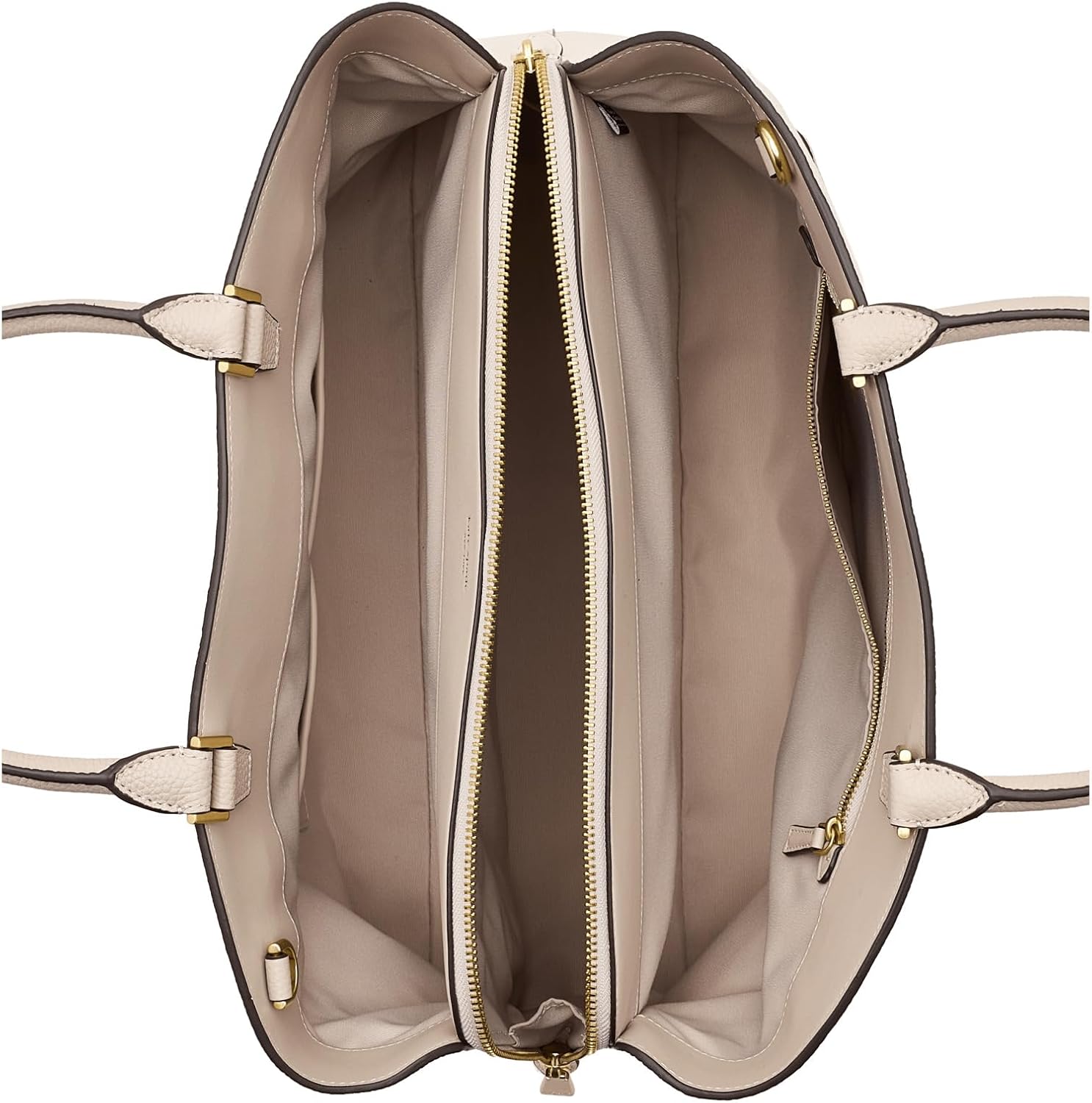 Pebbled leather satchel in neutral, structured shoulder bag for work and everyday carry — view 3a