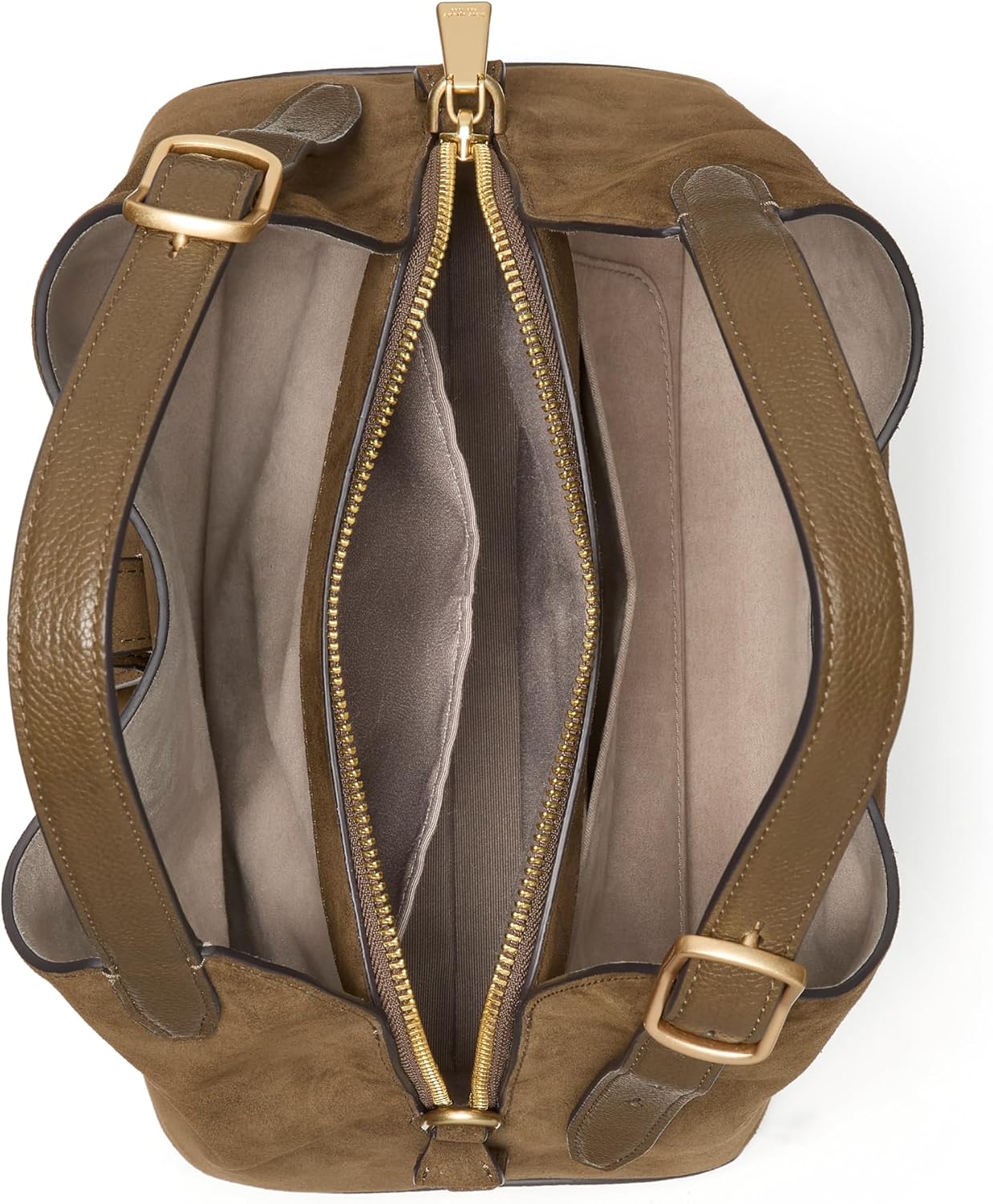 Neutral leather deco crossbody tote bag with structured silhouette — view 3a