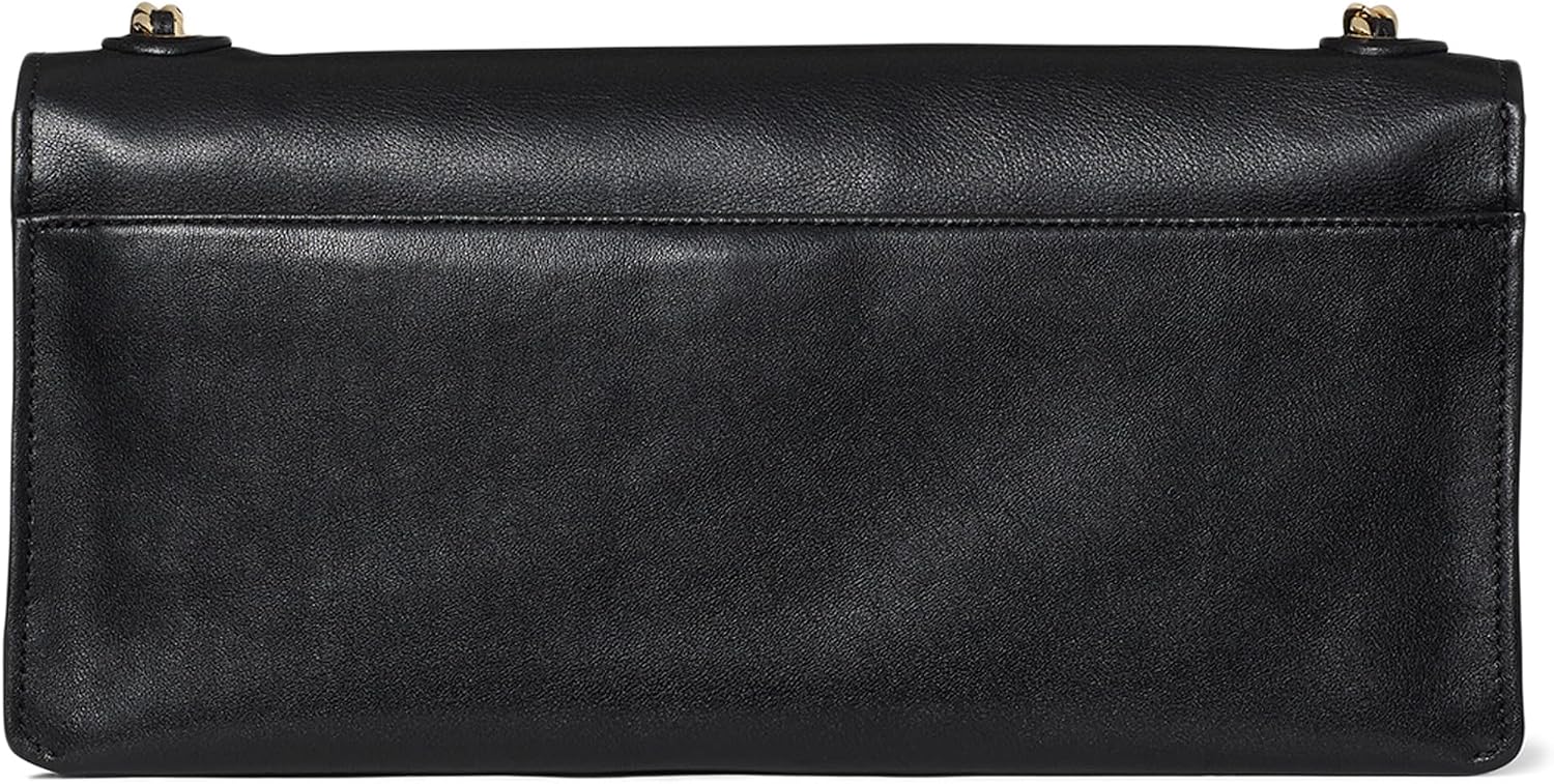 Glazed leather soft shoulder bag in neutral tone — side