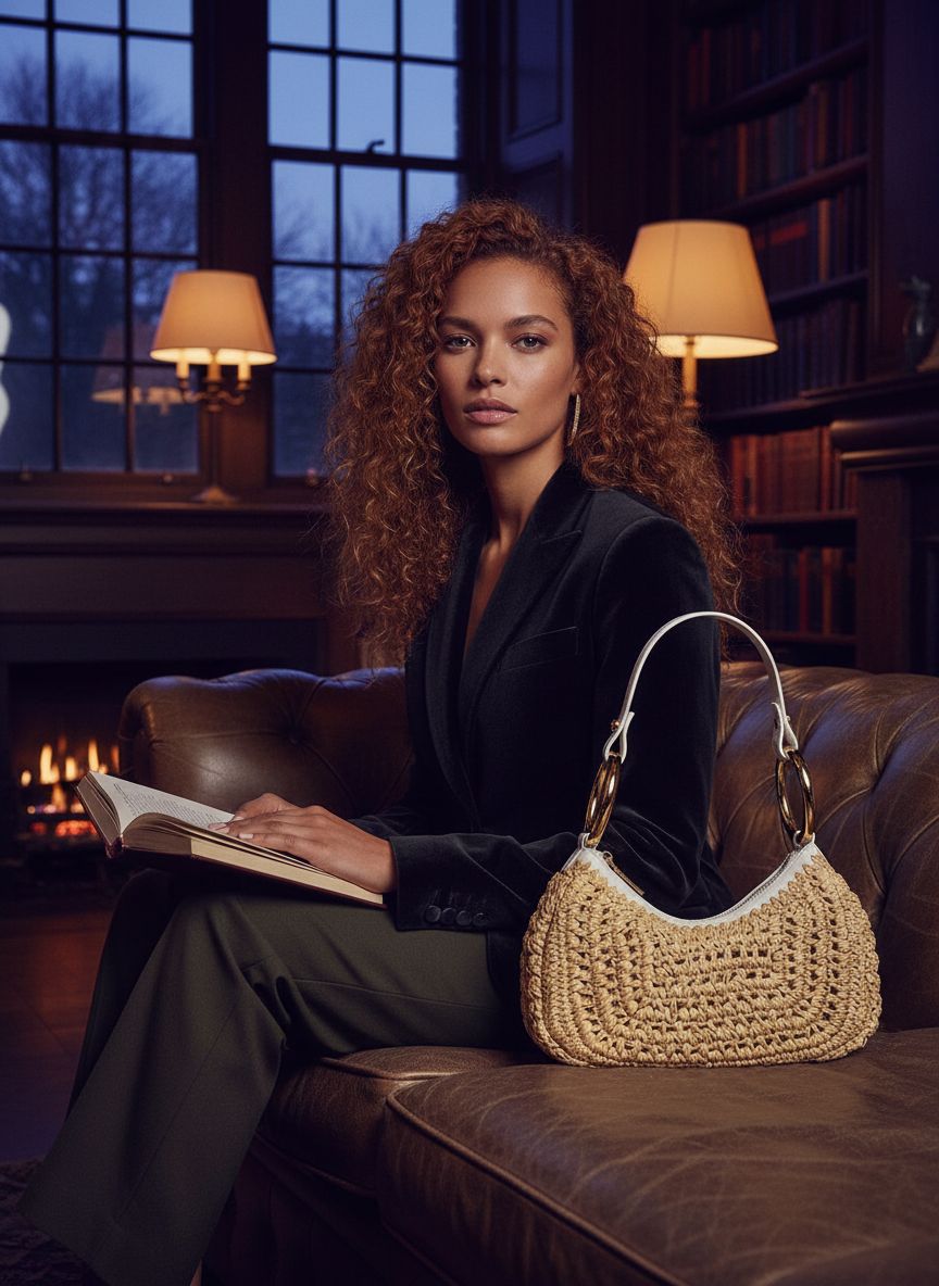 Sequin paillette evening satchel in warm multi — view 7a