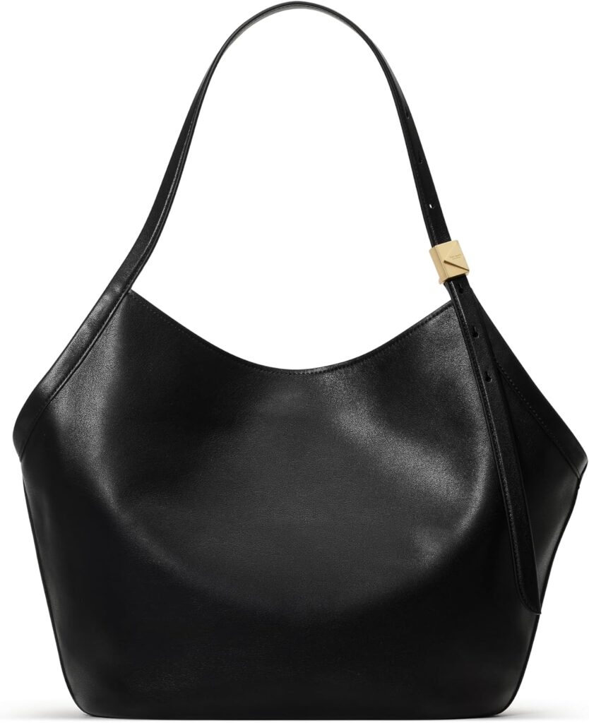 Fine Grain Leather Tulip Tote for Work & Everyday