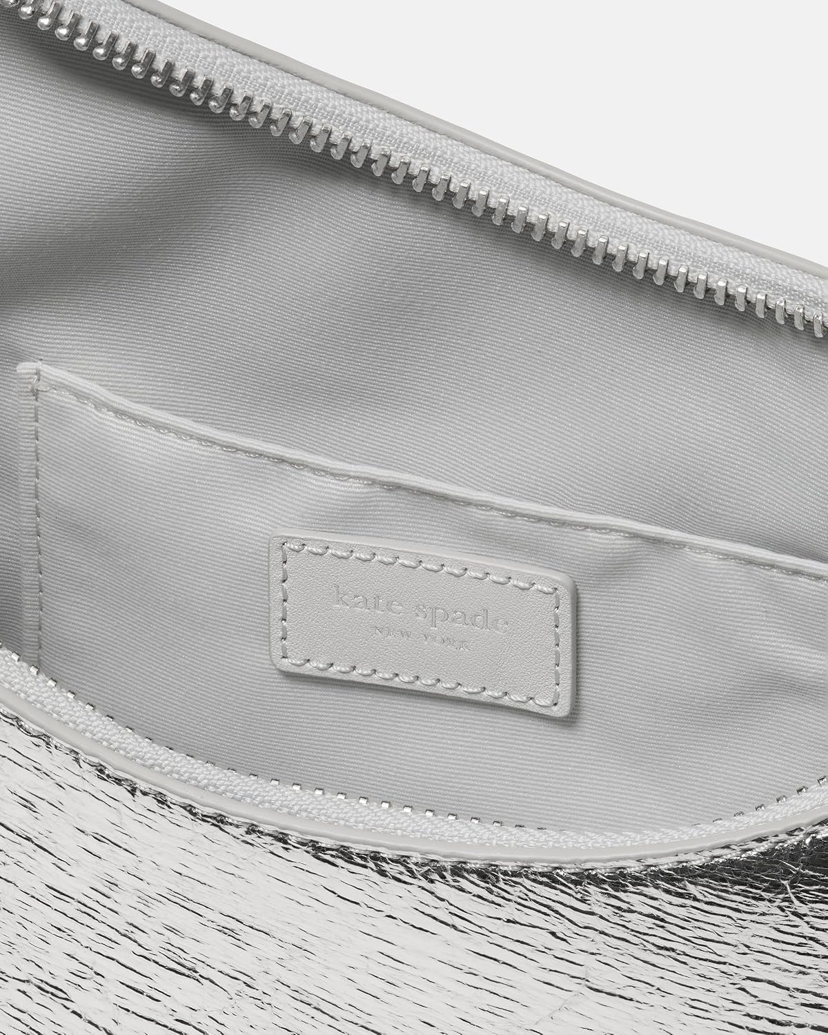 Leather duo crossbody bag in neutral color, front view — view 5