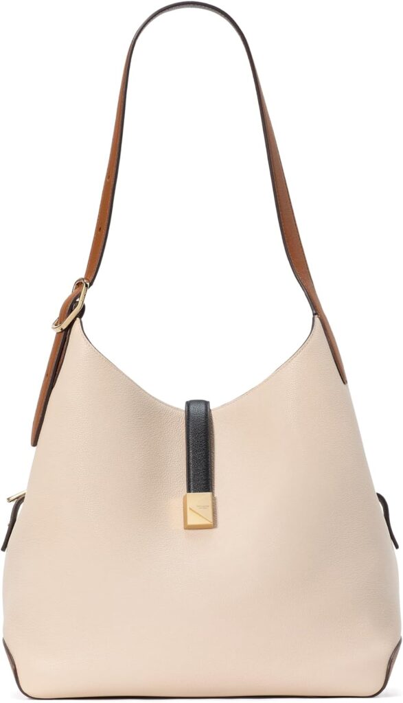 Pebbled Leather Large Shoulder Bag for Work