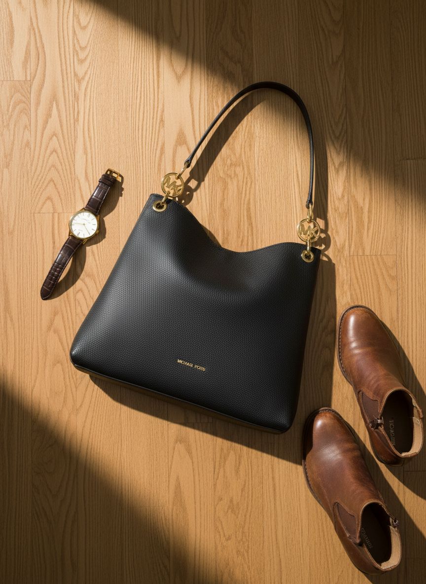 Michael Kors Christina Large Shoulder Bag in {color} leather — view 7b