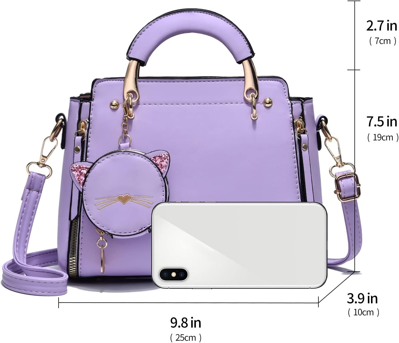 Vegan leather tote bag with crossbody strap in neutral tone — view 4